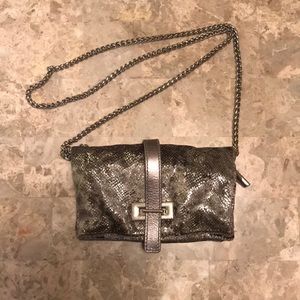 Gap Silver/Black Chain Shoulder Bag